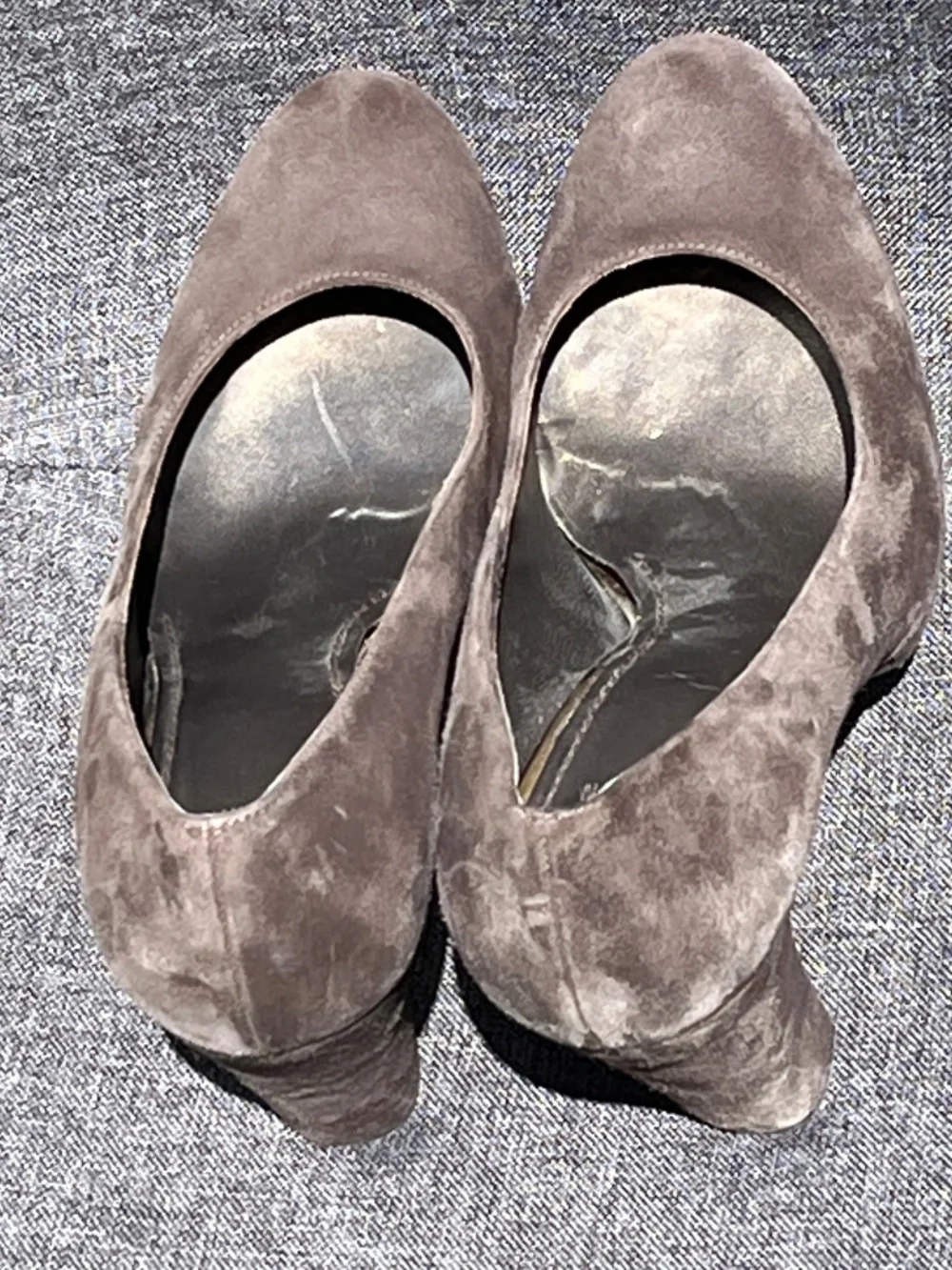 Stuart Weitzman Strongswoon Londra Suede Platform Pumps Size 7 Brown Block Heels